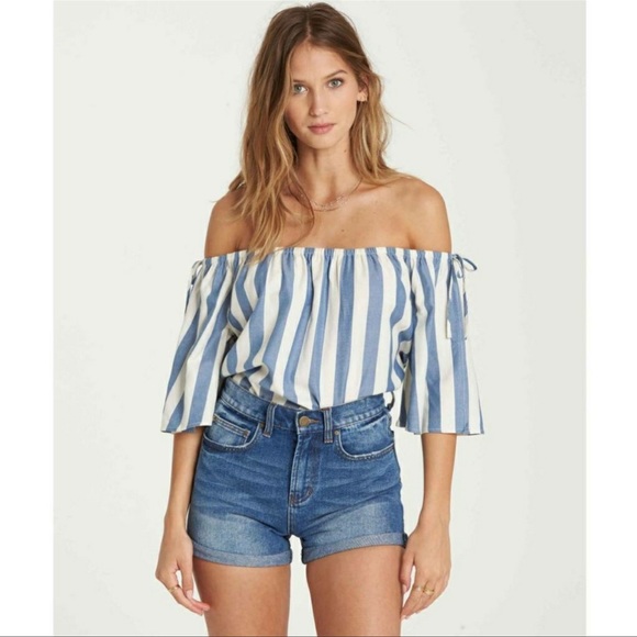 Billabong Striped Crop Top NWT - Picture 4 of 4